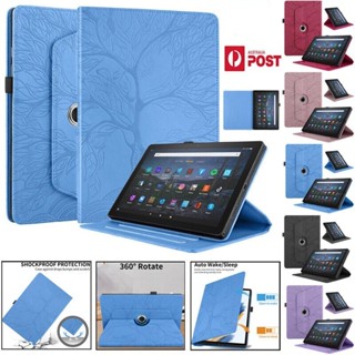 เคสแท็บเล็ตหนัง หมุนได้ 360 องศา พร้อมขาตั้ง สําหรับ Amazon All-New Fire HD8 2016 2017 2018