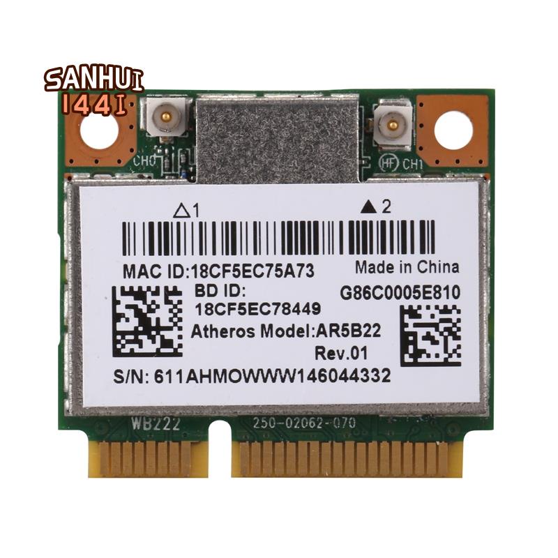 Ar5b22 2.4/5GHz Dual Band Wifi การ์ด 802.11Ac บลูทูธ 4.0 ไร้สาย WLAN สําหรับ Lenovo Y400 Y500 Y410P 