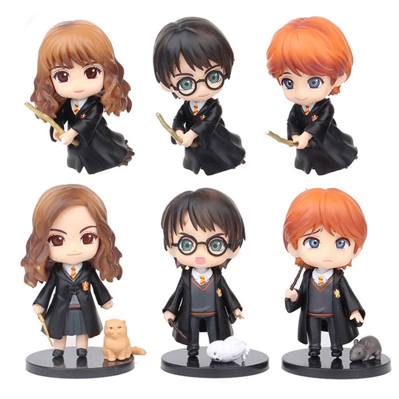 Harry Potter โมเดลแฮร์รี่ พ็อตเตอร์ ตัวเล็ก มีทั้งท่าขี่ไม้กวาดและท่ายืน ขนาด 8-10 cm.