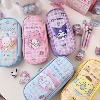 SANRIO กระเป๋าดินสอ หนัง PU กันน้ํา ขนาดใหญ่ จุของได้เยอะ เหมาะกับใส่เครื่องเขียน สําหรับนักเรียน