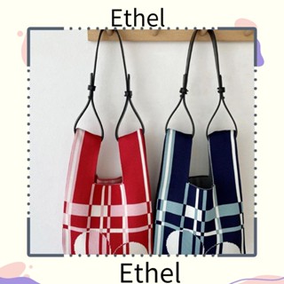 Ethel1 กระเป๋าถือ ผ้าถัก ใช้ซ้ําได้ สําหรับผู้หญิง