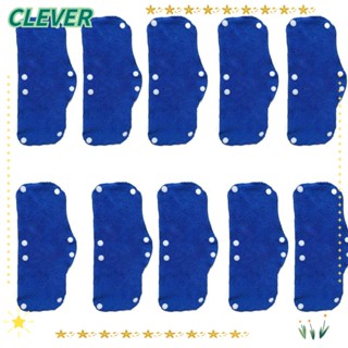 Clever แผ่นซับในหมวกกันน็อค ผ้าฝ้ายนิ่ม ทรงสี่เหลี่ยมผืนผ้า สีฟ้า สําหรับหมวกกันน็อค 10 ชิ้น