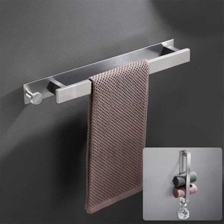 Towel Rail Hanger Bar Wall Mounted Kitchen Rack Bathroom Towel Hook Holder NEW