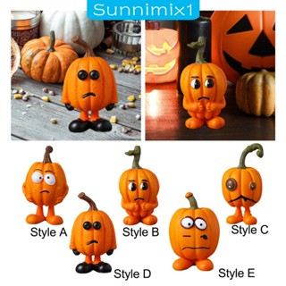 [Sunnimix1] รูปปั้นฟักทองเรซิ่น รูปฟักทองปลอม สําหรับตกแต่งบ้าน พร็อพถ่ายรูป