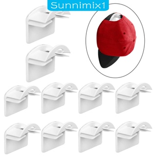 [Sunnimix1] ตะขอแขวนหมวกเบสบอล อเนกประสงค์ สําหรับห้องครัว ออฟฟิศ ตู้เสื้อผ้า 10 ชิ้น