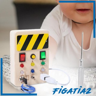 [Figatia2] บอร์ดของเล่น Montessori Busy Board Sensory Motor Skills สําหรับเด็กวัยหัดเดิน