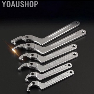 Yoaushop Multifunctional Hook Wrench Adjustable C Shape Movable Head Spanner Hand  Tool