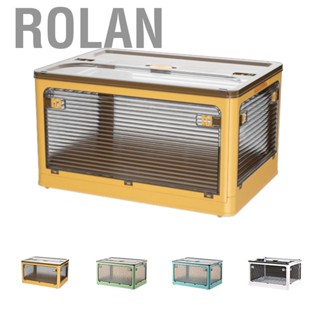 Rolan Clothes Storage Box Clear Transparent 4 Way Opening Bottom Pulley Design Plastic PET Container for Home