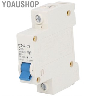 Yoaushop Miniature Circuit Breaker High Breaking  PA66 Nylon 63A1P Small