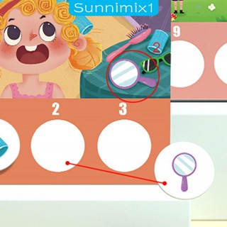 [Sunnimix1] หนังสือสติกเกอร์ Montessori ใช้ซ้ําได้ ของเล่นสําหรับเด็กวัยหัดเดิน