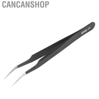 Cancanshop Non Static Tweezers  Comfortable Corrosion Resistant Elbow Pointed Tip Non Magnetic Tweezers For Eyebrow