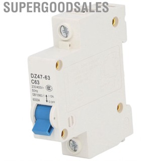 Supergoodsales Miniature Circuit Breaker High Breaking  PA66 Nylon 63A1P Small