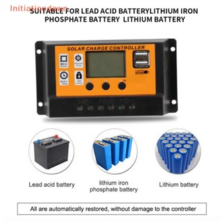 [Initiationdawn] ตัวควบคุมการเก็บประจุพลังงานแสงอาทิตย์ หน้าจอ LCD 12V 24V 30A 20A 10A PWM เอาท์พุต USB 5V 2.5A MOS