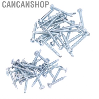 Cancanshop tornillos 50 Pcs 4.2x38mm Self Drilling Screw Round Head Galvanized Carbon Steel Drill Screws for Home Installation