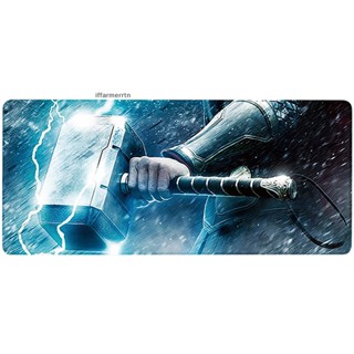 Thors Hammer Hero Hero แผ่นรองเมาส์ กันน้ํา ขนาดใหญ่ สําหรับเล่นเกม คีย์บอร์ด คาเฟ่