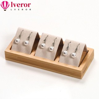 Lveror ชั้นวางต่างหู แบบไม้ไผ่ 1 ช่อง 2 ช่อง 3 ช่อง พกพาง่าย อุปกรณ์เสริม สําหรับเครื่องประดับ