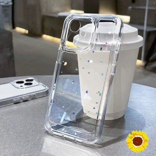 Space Clear Spotซิลิโคนโทรศัพท์สำหรับIPhone 11 12 13 14 Pro 15 Max 7 8 Plus XS Max XS SE 2020 กันกระแทก