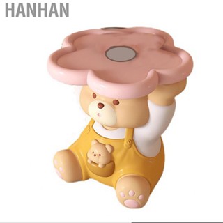 Hanhan Bear Tray Statue  Bright Colors Resin Ornament Environment Friendly for Storing Keys Jewelry Snacks