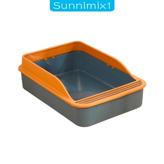 [Sunnimix1] กระบะทรายแมว ป้องกันทรายรั่วซึม ด้านสูง สําหรับสัตว์เลี้ยง แมวขนาดเล็ก เดินทาง ในร่ม