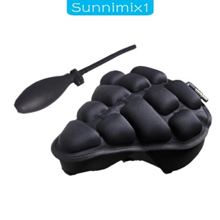 [Sunnimix1] อานเบาะที่นั่ง แบบเป่าลม หนานุ่ม 3D กันกระแทก สําหรับจักรยานเสือภูเขา