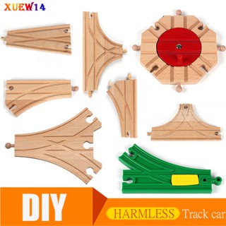 รางรถไฟไม้ T8 DIY ของเล่นเสริมการเรียนรู้ สําหรับเด็ก