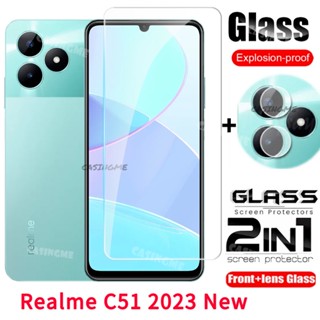 ฟิล์มกระจกนิรภัยกันรอยหน้าจอ เลนส์กล้อง ด้านหลัง สําหรับ Realme C51 2023 Realme Realme Realme C51 C53 C 51 51C RealmeC51 C51Realme 2023 4G 5G