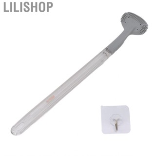 Lilishop Toilet Brush  Durable Soft Bristle Design Long Tub Curved Plastic for Bathroom