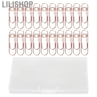 Lilishop 20pcs Iron Pen Clips Rose Gold Holder For Stationery Office Documents