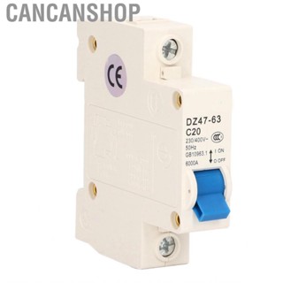 Cancanshop 230V 400V 20A Circuit Breaker 1 Pole Protector With DIN Rail