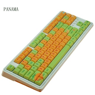 Nama ปุ่มกดคีย์บอร์ด ธีมสีส้ม 124PBT XDA กันน้ํามัน เรียบลื่น