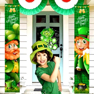 ผ้าม่าน ลายการ์ตูน St Patricks Day สไตล์ไอริช สําหรับตกแต่งพื้นหลังประตู