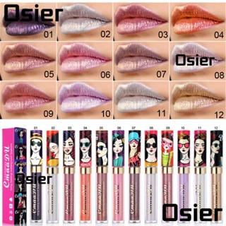 Osier1 ลิปกลอส สีทอง เพชร กลิตเตอร์ กันน้ํา