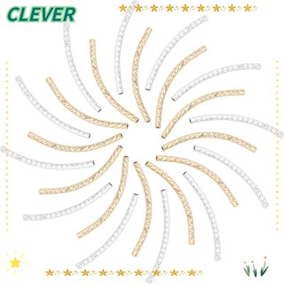 Clever หลอดก๋วยเตี๋ยว ทองแดง ทองเหลือง รู 0.8 มม. ยาว หลวม ยาว 25 มม. สําหรับทําเครื่องประดับ DIY