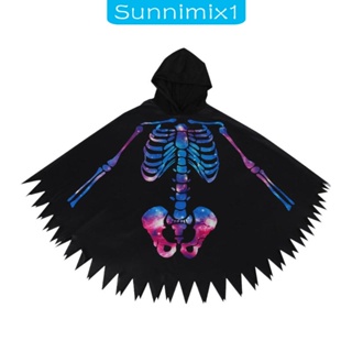 [Sunnimix1] เครื่องแต่งกายคอสเพลย์ รูปกะโหลกศีรษะ สําหรับปาร์ตี้ฮาโลวีน