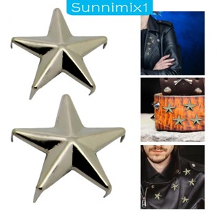 [Sunnimix1] หมุดโลหะ รูปดาวห้าแฉก น้ําหนักเบา ทนทาน สไตล์พังก์ สําหรับเข็มขัด เครื่องแต่งกาย DIY 100 ชิ้น