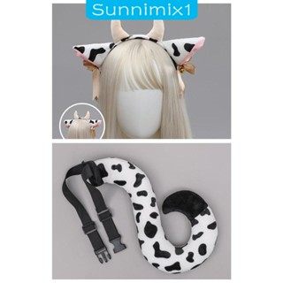 [Sunnimix1] ที่คาดผม รูปวัว เครื่องแต่งกายคอสเพลย์ฮาโลวีน สําหรับเด็กผู้ชาย และเด็กผู้หญิง