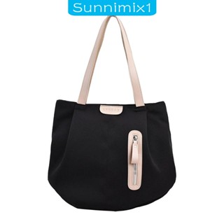 [Sunnimix1] กระเป๋าสะพายไหล่ กระเป๋าถือ ผ้าแคนวาส ทรงโท้ท น้ําหนักเบา แฟชั่นฤดูใบไม้ผลิ สําหรับสตรี เหมาะกับการเดินทาง ปาร์ตี้