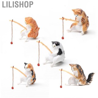 Lilishop 5pcs  Fishing Fish Tank Decoration Ornament PVC  Landscaping Figurines for Indoor