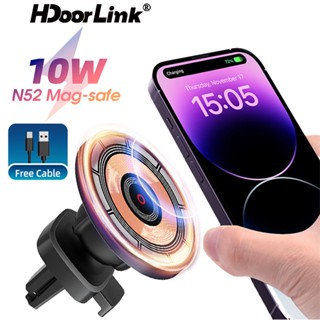 Hdoorlink 10W อุปกรณ์เมาท์ขาตั้งแม่เหล็ก ไร้สาย ชาร์จเร็ว สําหรับ I-Phone 14 13 12 Pro Max Mini Plus