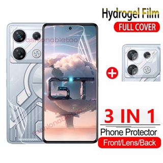 3 in 1 ฟิล์มไฮโดรเจลนิ่ม กันรอยหน้าจอ เลนส์กล้อง ด้านหลัง สําหรับ Infinix GT 10 pro 10pro GT10 pro GT10pro 2023 X6739