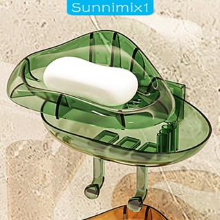 [Sunnimix1] กล่องสบู่อาบน้ํา แบบติดผนัง ลายก้อนเมฆ สําหรับบ้าน โรงแรม