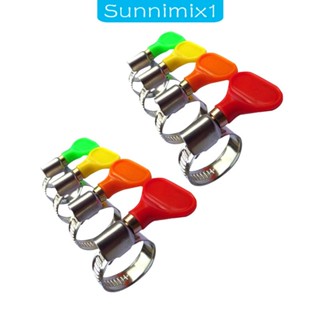 [Sunnimix1] แคลมป์หนีบท่อน้ํา แบบสเตนเลส รูปตัวหนอน ปรับได้ อเนกประสงค์ สําหรับล้างรถยนต์ เกษตรกรรม 8 ชิ้น