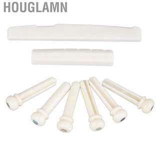 Houglamn Folk Guitar Bridge Nut Saddle  Better  Stable Pin Decorative Improve  Quality for Practising