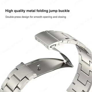 Quick Fit สายสแตนเลสสําหรับ Galaxy Watch 6 Classic 47 43 มม.สายโลหะสําหรับนาฬิกา 7 6 5 4 40 44 มม.ปลายโค้ง
