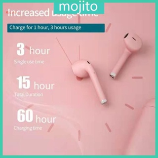 Mojito TWS ชุดหูฟังสเตอริโอไร้สาย บลูทูธ สีมาการอง สําหรับเล่นเกม