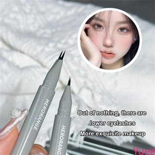 Herorange 2-Claw Bifurcated ขนตาล่าง Very Fine Liquid Eyeliner ปากกายาวนาน Non-smudged กันน้ำโกหก Silkworm อายไลเนอร์ yuee