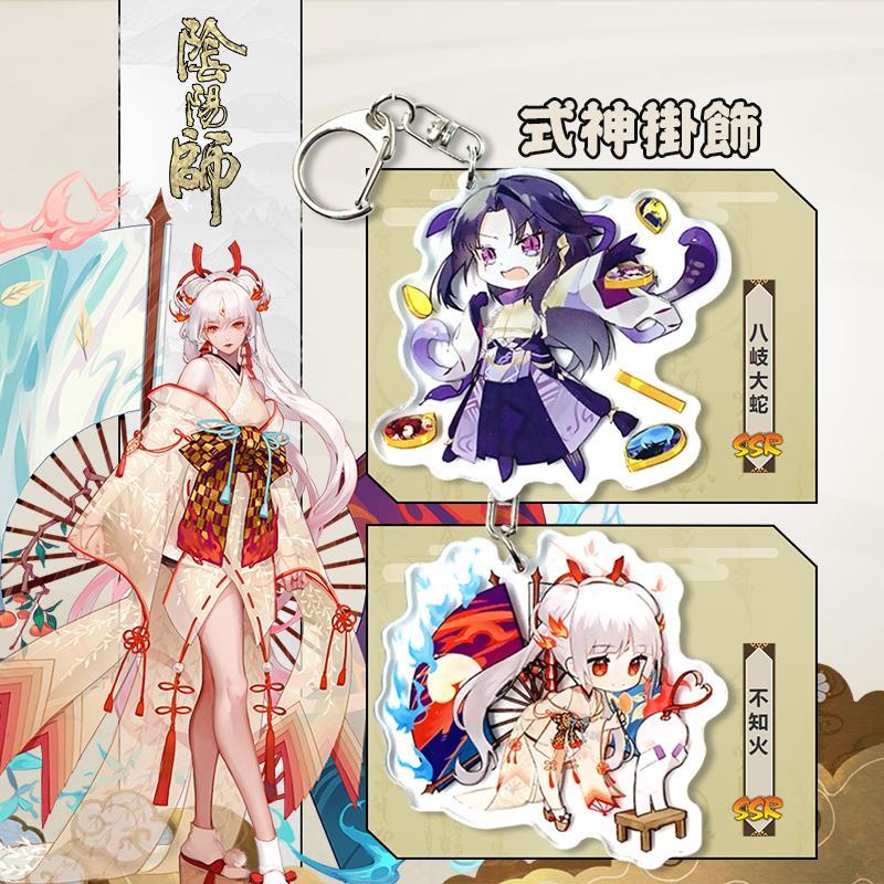 Onmyoji Yamata No Orochi Ibaraki-douji พวงกุญแจอะคริลิคสองด้านพิมพ์ลายตัวอักษรน่ารัก