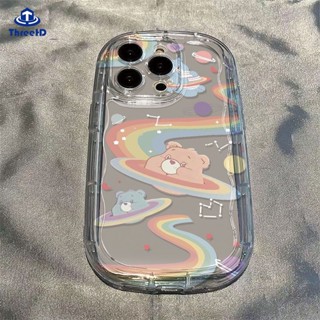 เคสโทรศัพท์มือถือ TPU นิ่ม ลายหมีสายรุ้ง สําหรับ Vivo Y36 Y16 Y22s Y21s Y33s Y20s Y17 Y02 Y15s Y15A V27e V25e Y20i Y12s Y12A Y35 Y20 Y02s Y15 Y12 Y11 Y21 Y50 Y95 Y1s