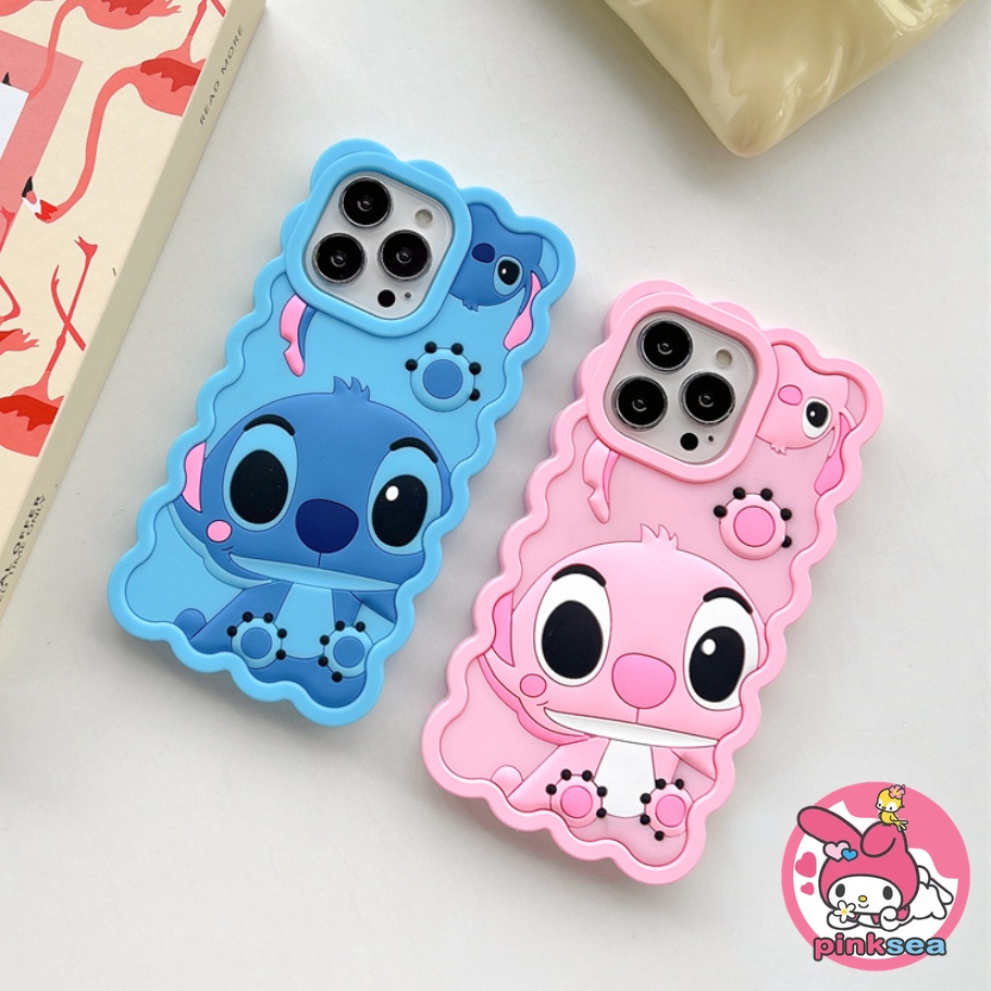 เคสโทรศัพท์มือถือ ซิลิโคนนิ่ม TPU กันกระแทก ลายการ์ตูนสติตช์ 3D สําหรับ iPhone 14 13 12 11 Pro Max SE2020 X Xr Xs Max 8 7 6 6s Plus