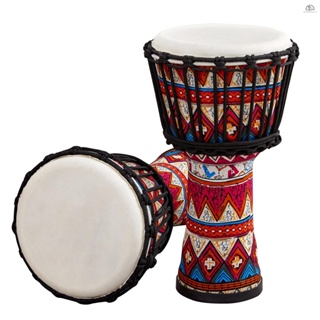 Snyq เครื่องดนตรีกลองแอฟริกัน Djembe 8 นิ้ว แบบพกพา สีสันสดใส